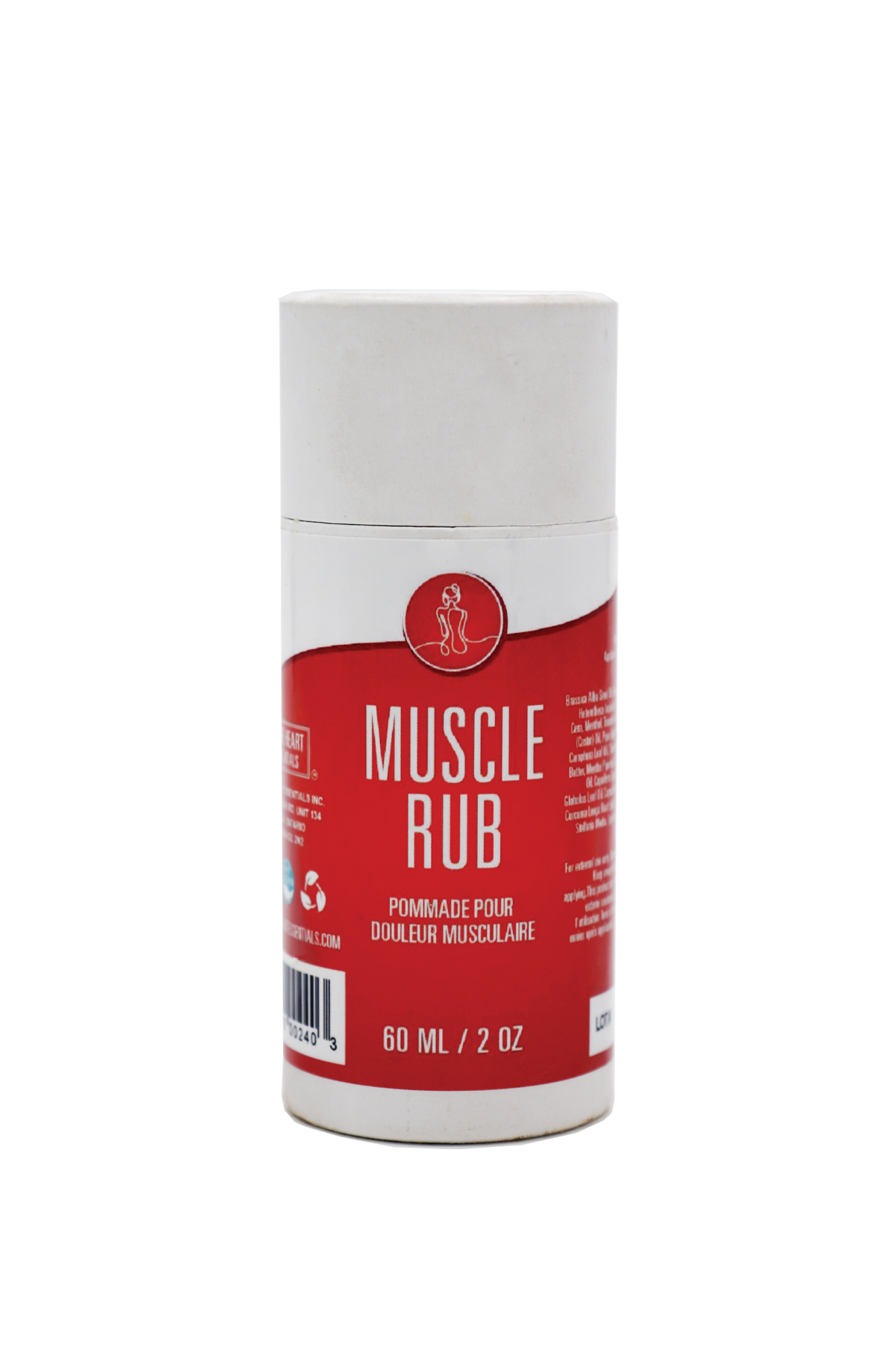 Tube of muscle rub on a white background