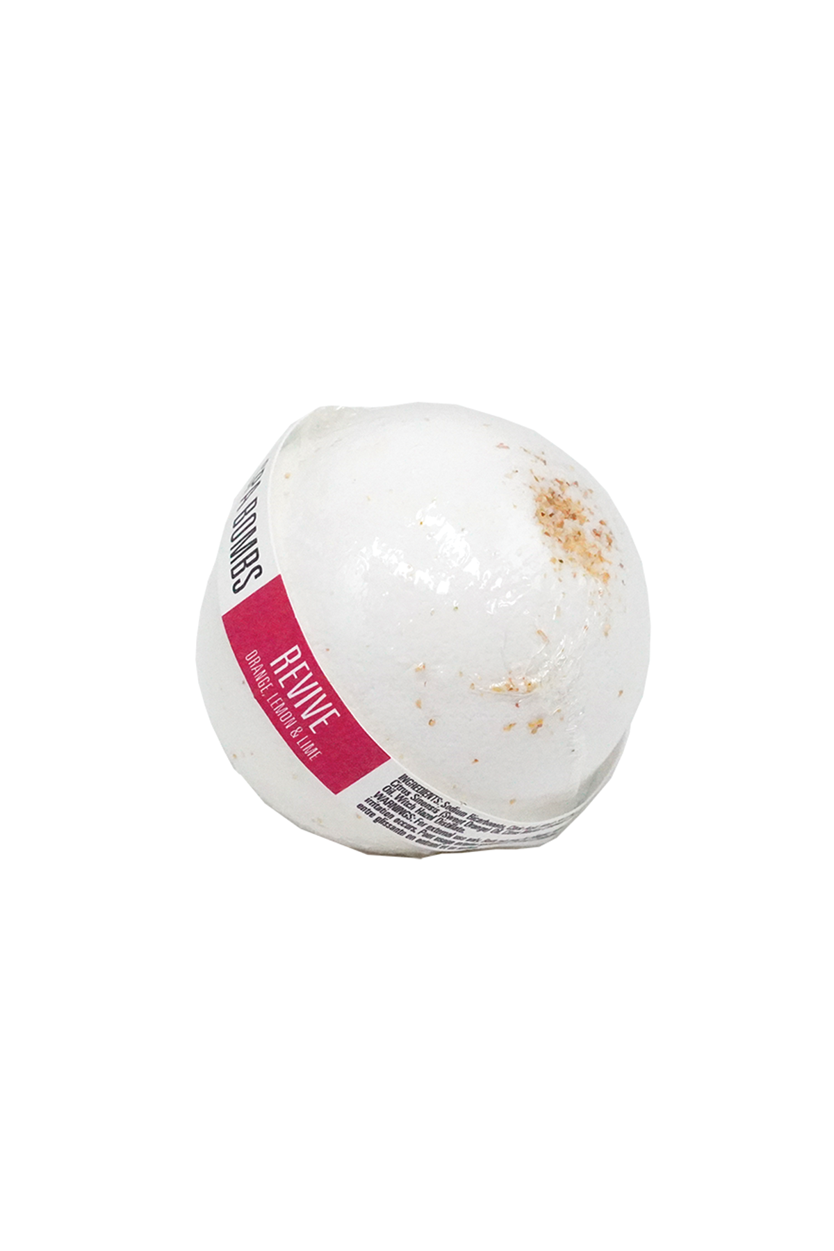 White bath bomb on a white background