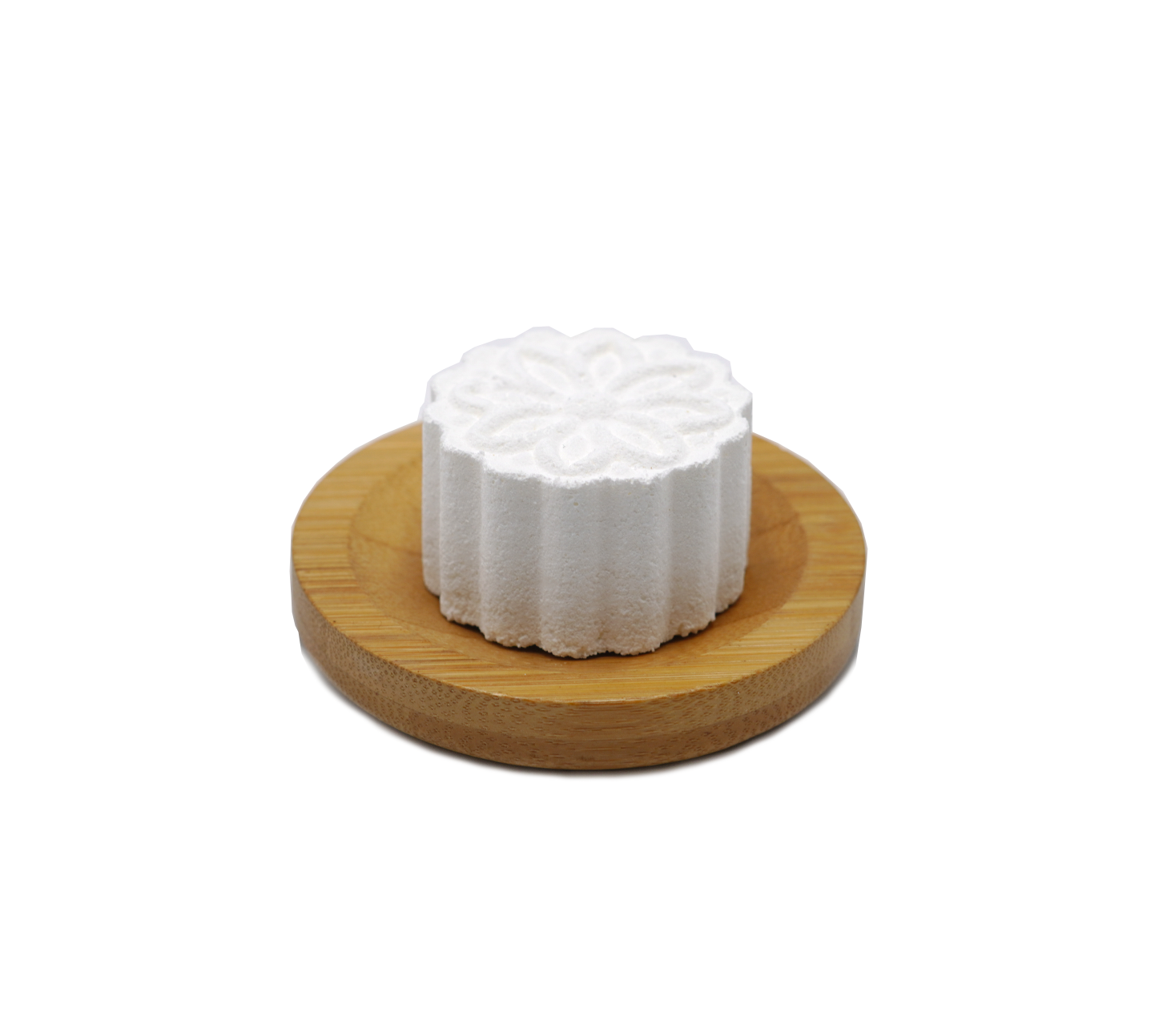 Shower Steamer on Bamboo Dish