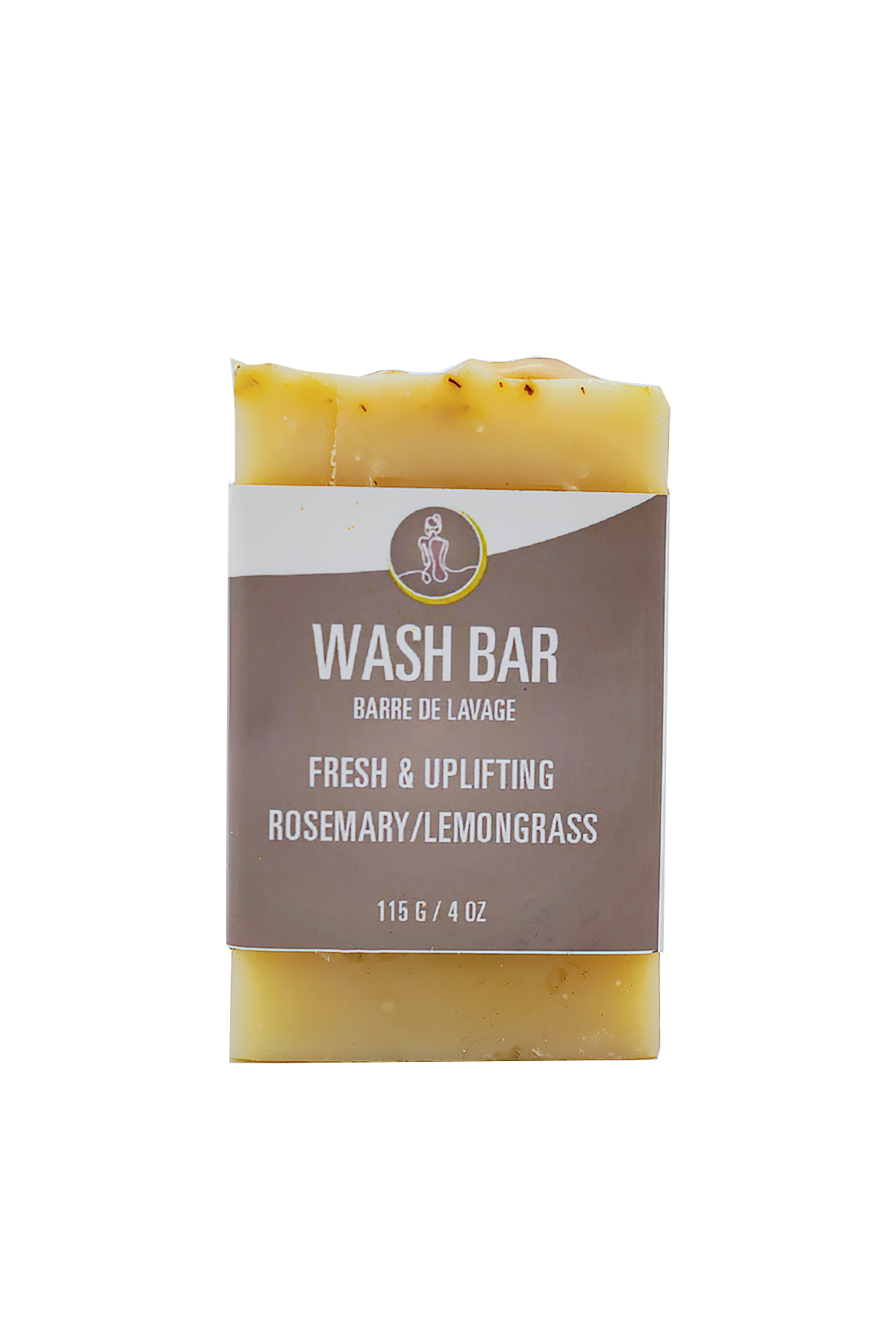 Bar of soap with a label on a white background, Pure Heart Essentials